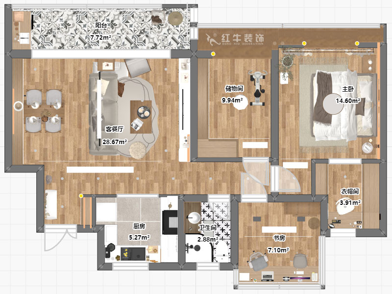 劉萍萍｜招商語(yǔ)山苑5-1-602-98㎡-日式風(fēng)格｜3室2廳1衛(wèi)｜老房裝修｜定制家￥110000｜全包13