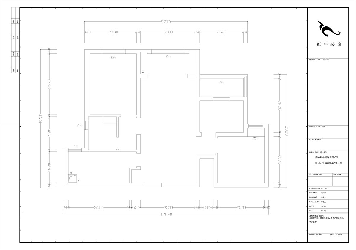 【實景案例】劉曉芳｜保利國際社區(qū)-89㎡-北歐風格｜3室2廳1衛(wèi)｜毛坯房裝修｜定制家￥119200｜全包12萬｜00_01原始結構圖