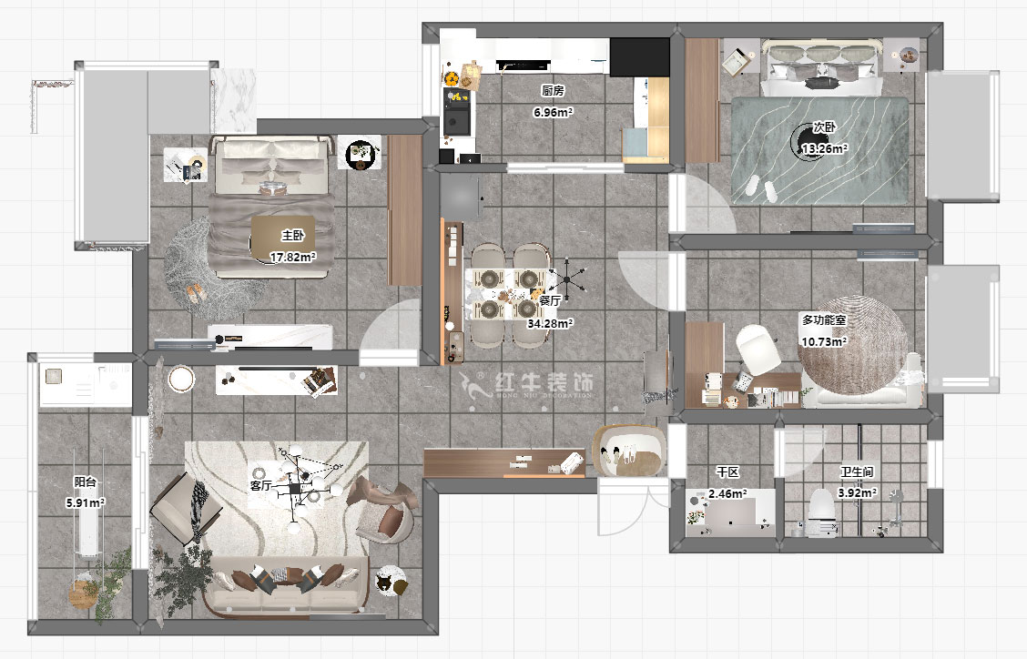劉小勇｜瑞鑫蘭庭3-706-112㎡-現(xiàn)代簡約風(fēng)格｜3室2廳1衛(wèi)｜老房裝修｜定制家｜全包15