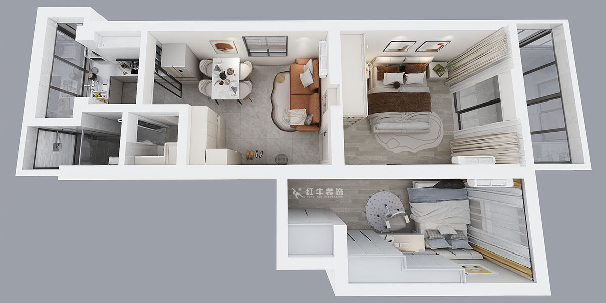 賈庭｜水西門(mén)大街133號(hào)1-201-52㎡-現(xiàn)代風(fēng)格｜2室1廳1廚1衛(wèi)｜老房裝修｜定制家｜全包8