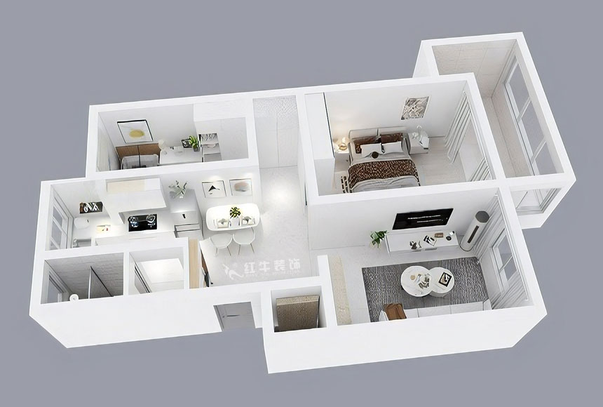 朱彥｜上海路79號(hào)2-201-80㎡-簡(jiǎn)約風(fēng)格｜3室1廳1衛(wèi)｜老房裝修｜定制家｜全包11萬(wàn)｜00_04鳥(niǎo)瞰圖