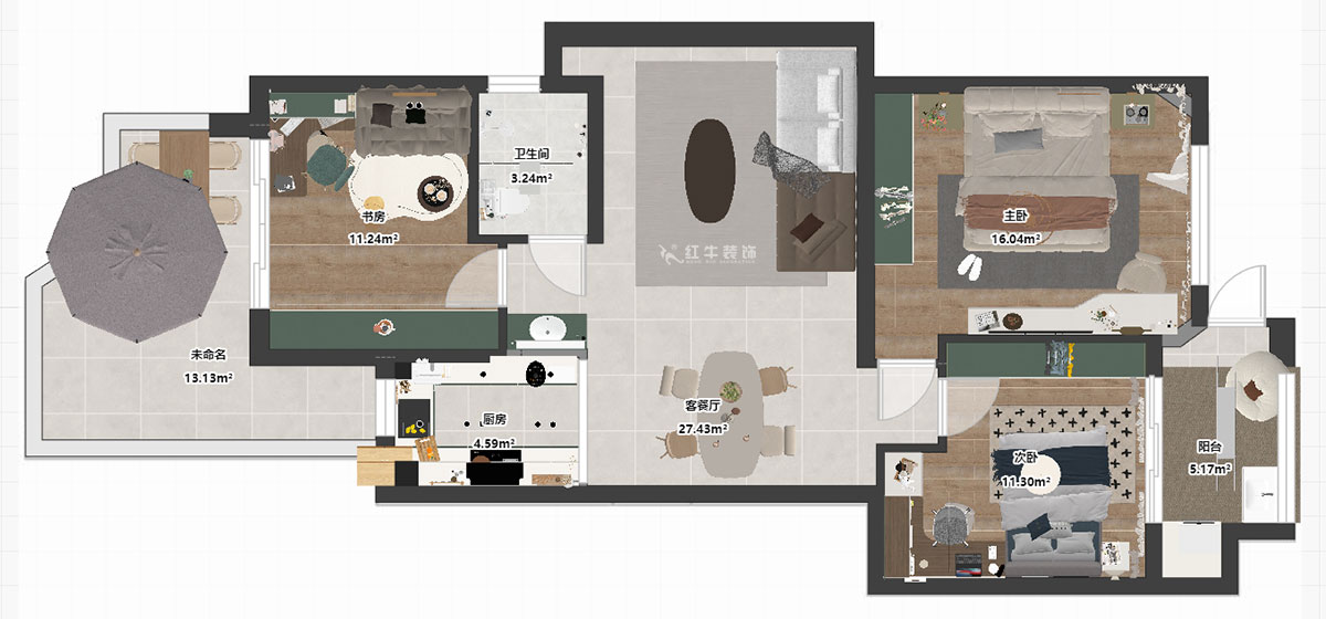 劉萍萍｜楓情水岸12-1-101-104㎡-簡約風(fēng)格｜3室2廳1衛(wèi)｜老房裝修｜定制家｜全包13