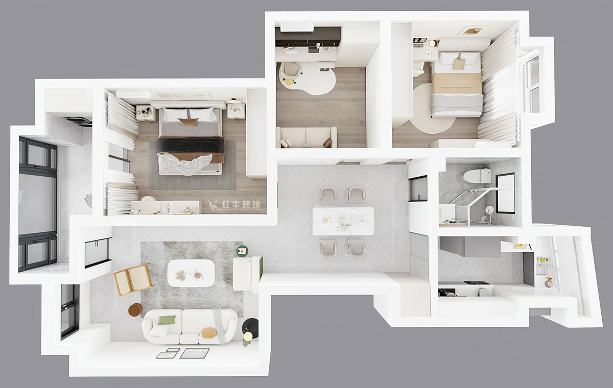 劉萍萍｜龍翔鳴翠苑17-702-112㎡-現(xiàn)代簡(jiǎn)約風(fēng)格｜3室2廳1衛(wèi)｜老房裝修｜定制家｜全包14