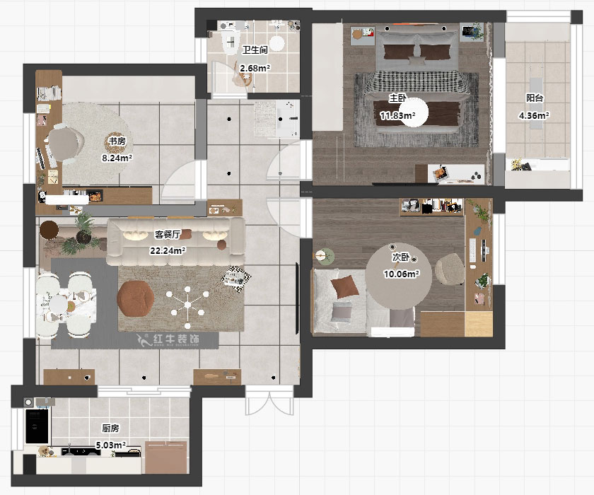 賈庭｜寧康苑24-301-78㎡-現(xiàn)代風(fēng)格｜3室1廳1廚1衛(wèi)｜老房裝修｜定制家｜全包11