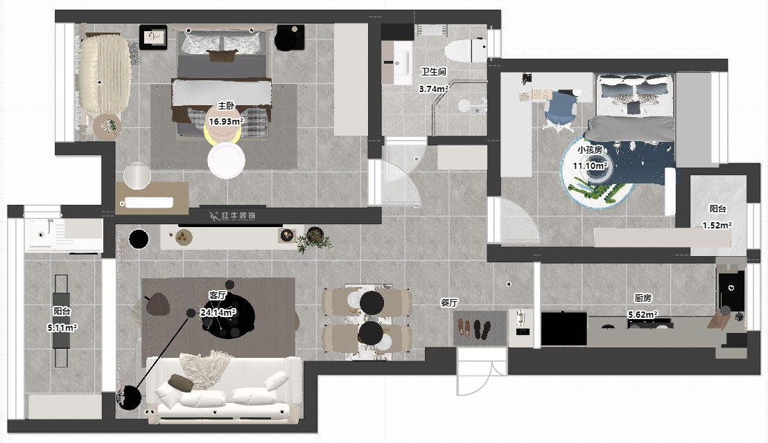 賈庭｜萬(wàn)達(dá)紫金明珠20-3-606-86㎡-現(xiàn)代風(fēng)格｜2室2廳1廚1衛(wèi)｜老房裝修｜定制家｜全包11