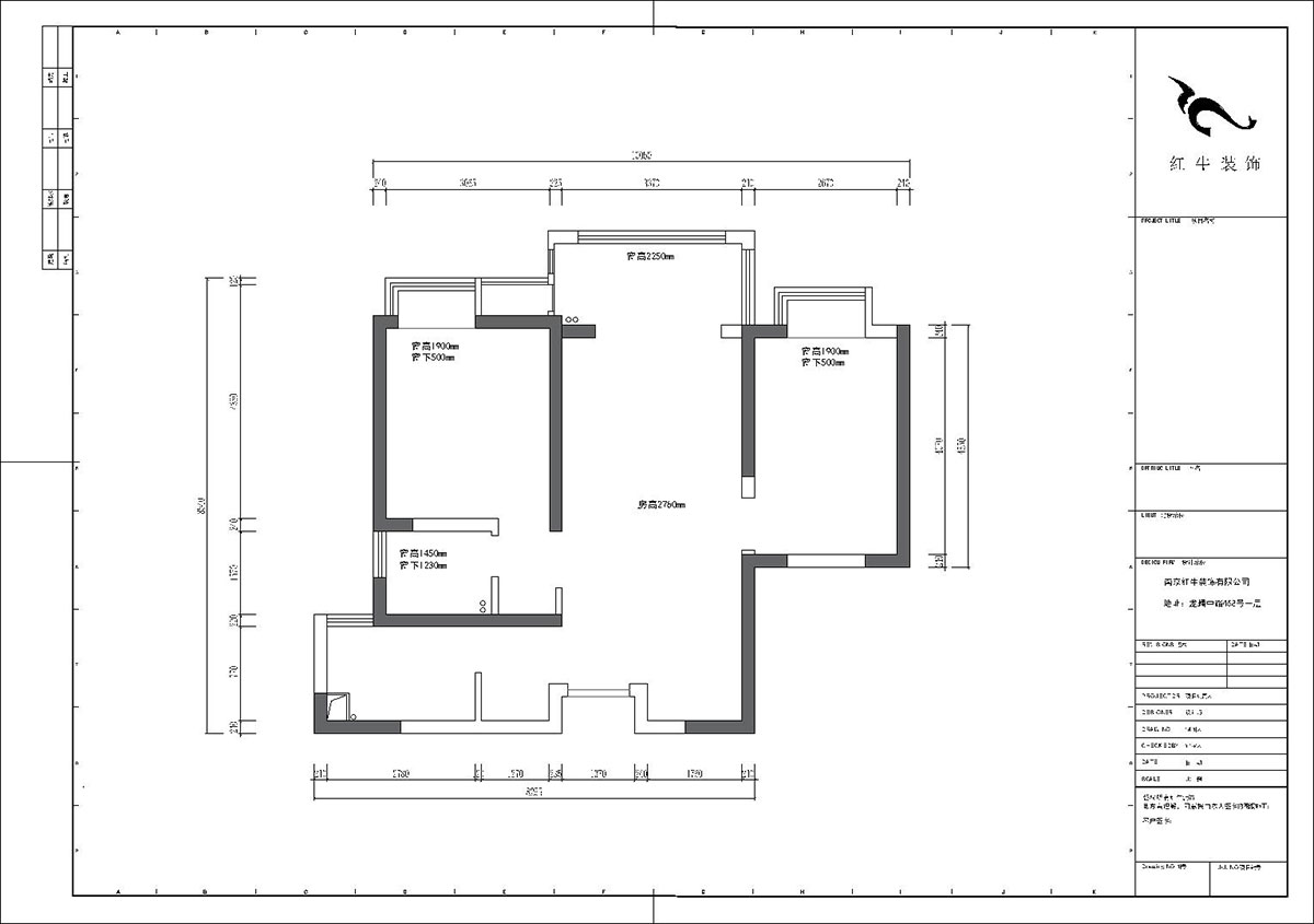 劉曉芳｜濱江雅園11-2803-87㎡-北歐風(fēng)格｜2室2廳1衛(wèi)｜新房裝修｜定制家｜全包14萬(wàn)｜00_01原始結(jié)構(gòu)圖