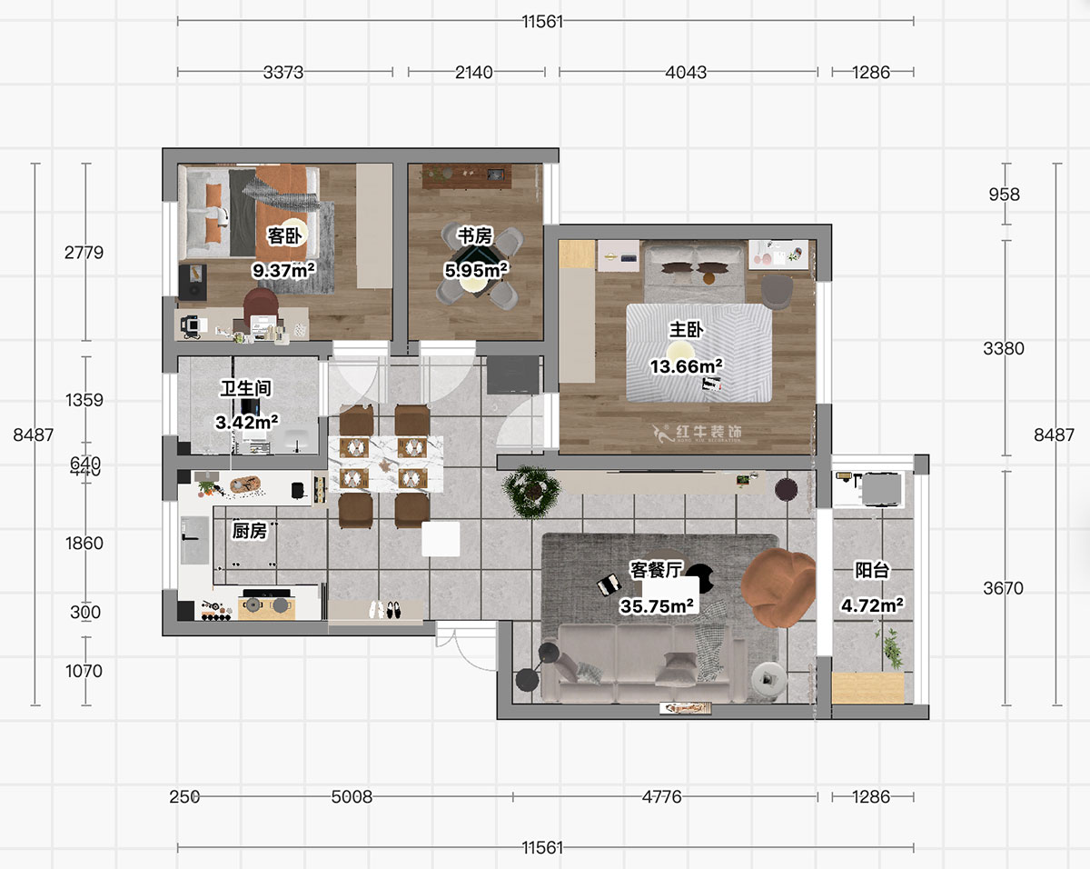 顧娟｜云華雅園19-5-109-90㎡-現(xiàn)代風(fēng)格｜3室2廳1衛(wèi)｜舊房裝修｜定制家｜全包13