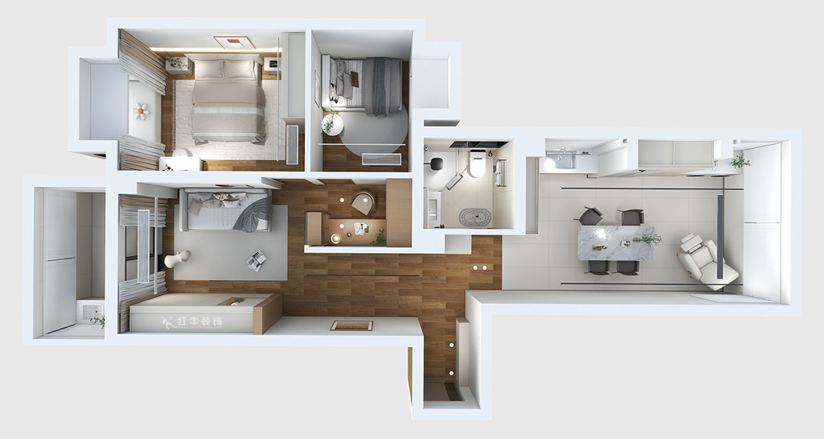 劉萍萍｜匯景園A203-90㎡-現(xiàn)代簡約風(fēng)格｜2室2廳1衛(wèi)｜新房裝修｜定制家｜全包12