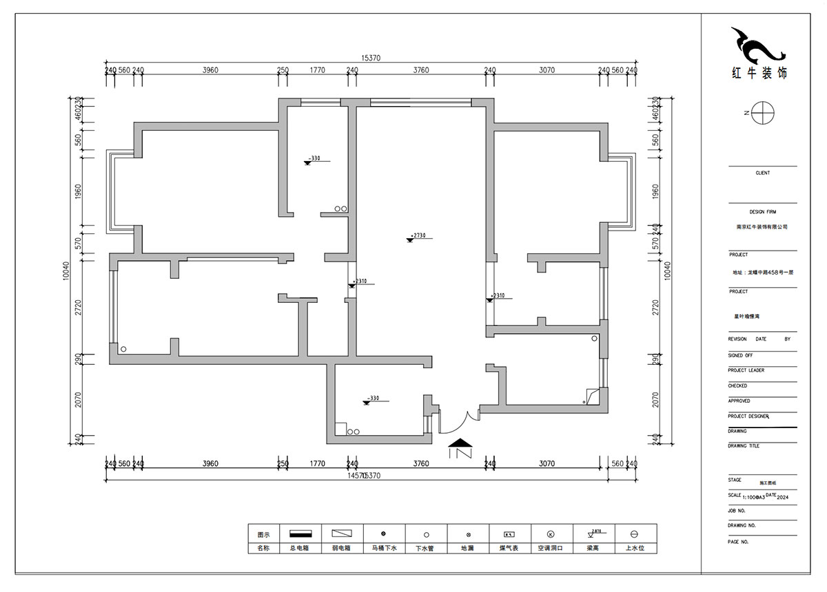 朱明琪｜星葉瑜憬灣2-2-1006-127㎡-北歐風(fēng)格｜3室2廳2衛(wèi)｜新房裝修｜定制家｜全包16萬(wàn)｜00_01原始結(jié)構(gòu)圖