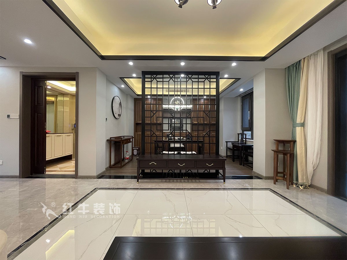 實(shí)景案例｜南京明發(fā)香山郡140㎡新中式風(fēng)格裝修，東方美學(xué)拿捏