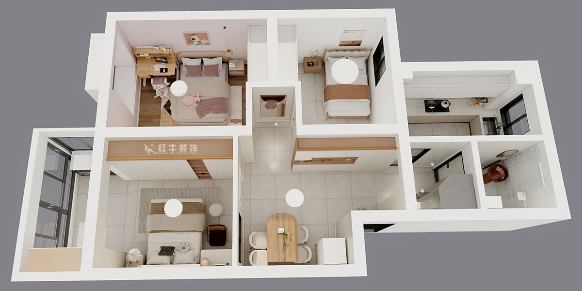 劉曉芳｜江南明珠33-3-306-84㎡-奶油風(fēng)格｜3室2廳1衛(wèi)｜老房裝修｜定制家｜全包10