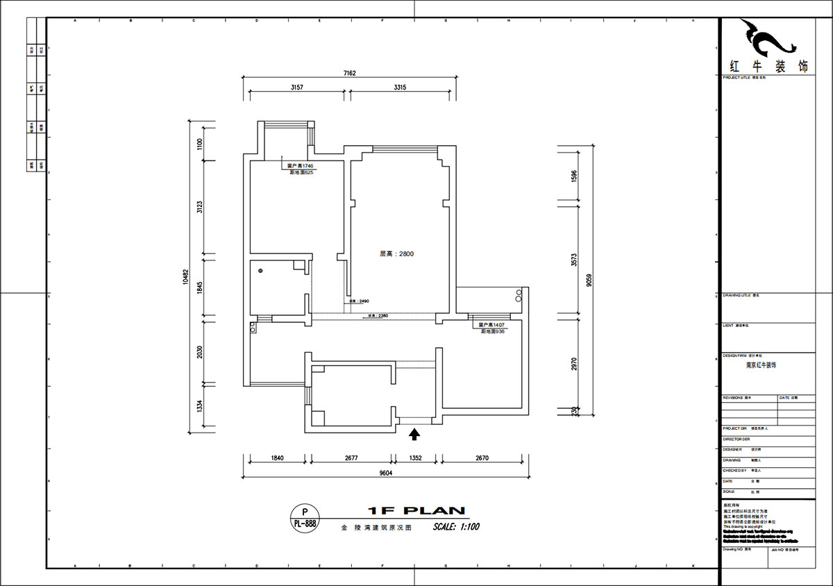魏明花｜金陵灣6幢2-503-89㎡-現(xiàn)代簡約風(fēng)格｜3室2廳1衛(wèi)｜二手房裝修｜定制家｜全包12萬｜00_01建筑原況圖