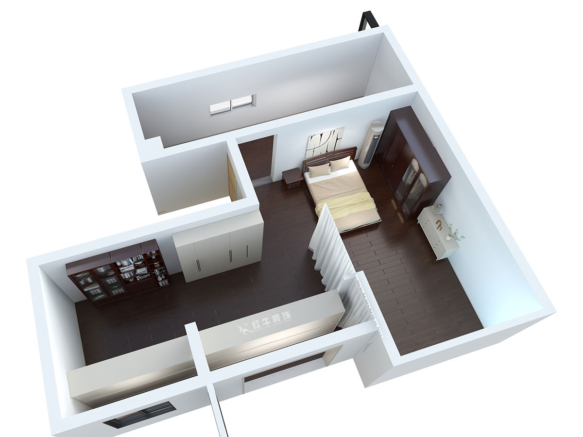 蔣?。汩坷?-3-1101-260㎡-現(xiàn)代簡約風格｜4室3廳2衛(wèi)｜老房裝修｜定制家｜全包29萬｜00_07鳥瞰圖
