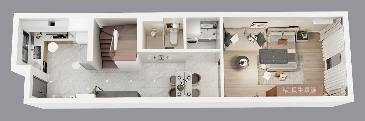 吳波｜錦虹美苑15-802-65㎡-現(xiàn)代風(fēng)格｜2室1廳1衛(wèi)｜舊房裝修｜定制家｜全包10萬(wàn)｜00_04鳥(niǎo)瞰圖