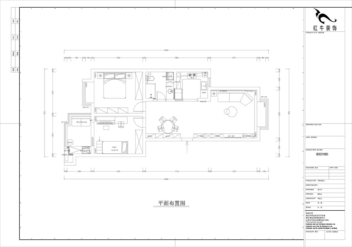 孟憲濤｜東城水岸5-202-99㎡-簡約風(fēng)格｜2室2廳1衛(wèi)｜老房裝修｜定制家｜全包14萬｜00_02平面布置圖
