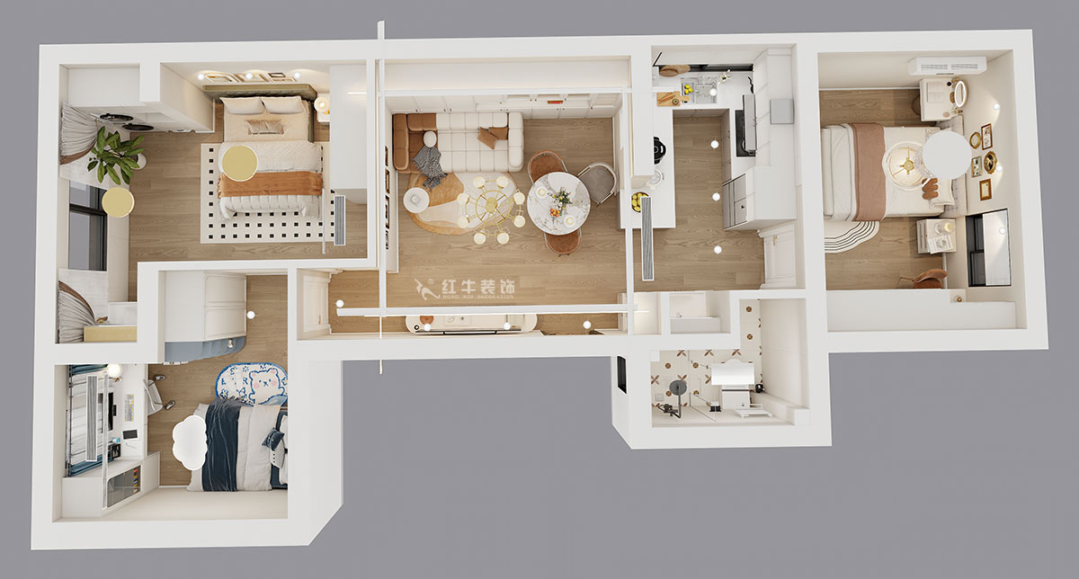 顧娟｜紅廟小區(qū)18號1單元610室-72㎡-簡歐風格｜2室2廳1衛(wèi)｜舊房裝修｜定制家｜全包11