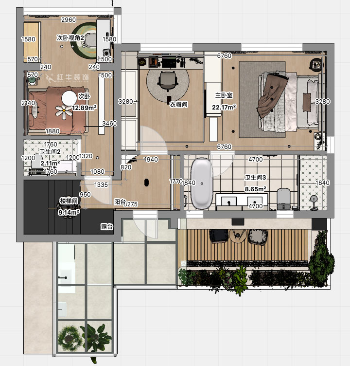 郭志成｜五礦瀾悅方山10-504-138㎡-現(xiàn)代風格｜復式｜3室2廳1廚3衛(wèi)｜老房裝修｜定制家｜全包21