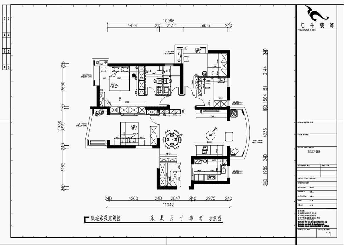 魏利利｜銀城東苑東籬園2幢103室-135㎡-簡約風(fēng)格｜4室2廳2衛(wèi)｜毛坯裝修｜定制家｜全包24萬｜00_03家具尺寸圖