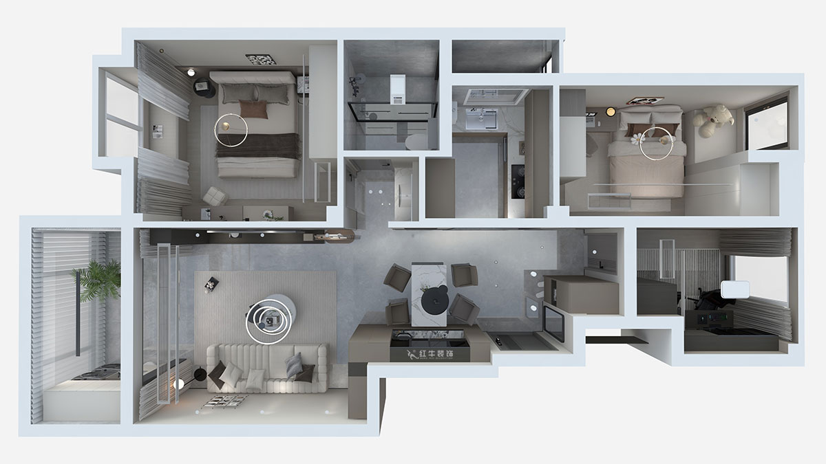 劉萍萍｜紫金華府43-1-902-99㎡-輕奢風格｜3室2廳1衛(wèi)｜老房裝修｜定制家｜全包12