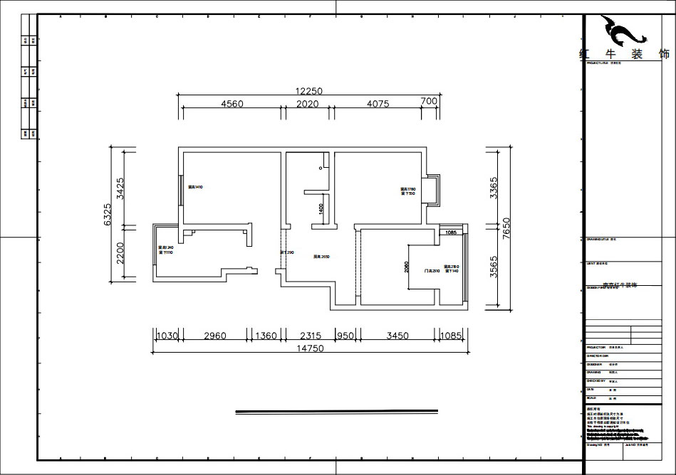 朱彥｜怡水嘉園3幢11號101室-100㎡-現(xiàn)代簡約風格｜2室2廳1衛(wèi)｜老房改造｜定制家｜全包12萬｜00_01原始結構圖