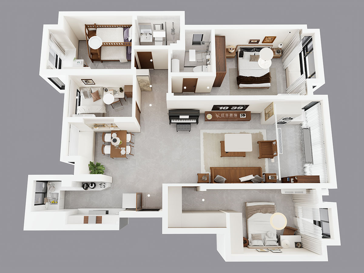 孟憲濤｜高科榮域8-2-303-133㎡-簡約中式風(fēng)格｜4室2廳2衛(wèi)｜老房裝修｜定制家｜全包17