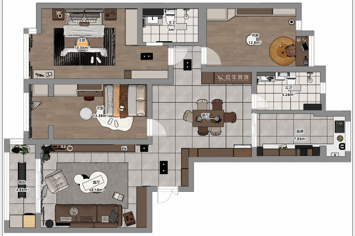 劉萍萍｜凱悅·天琴花園7-2-1304-153㎡-現(xiàn)代簡約風(fēng)格｜3室2廳2衛(wèi)｜老房裝修｜定制家｜全包17