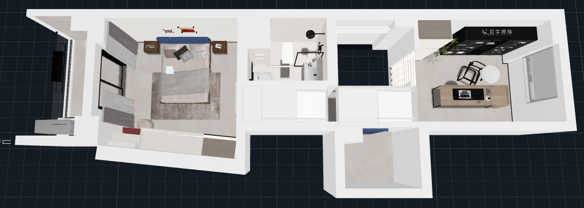 蔣?。ヌ陨郴ǔ?-1705-105㎡-現(xiàn)代簡(jiǎn)約風(fēng)格｜2室2廳1衛(wèi)｜老房裝修｜定制家｜全包15萬(wàn)｜00_08二層鳥(niǎo)瞰圖