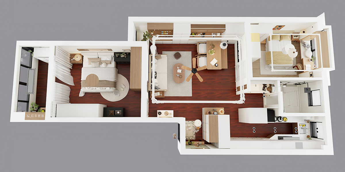 朱明琪｜一品嘉園1-29-505-84㎡-中古風｜2室1廳1衛(wèi)｜老房裝修｜定制家｜全包13